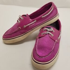 Sperry Top-Siders Bahama Woman Size 9.5 Raspberry Pink Leather Boat Shoe